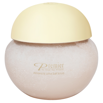 Сольовий скраб для тіла з ароматом мигдалю і Лотоса